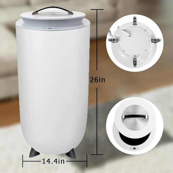 Electric Towel Warmer Bucket in White, 30L Capacity, with Timer, Towel Warmer for Bathroom, Single Towel Holder