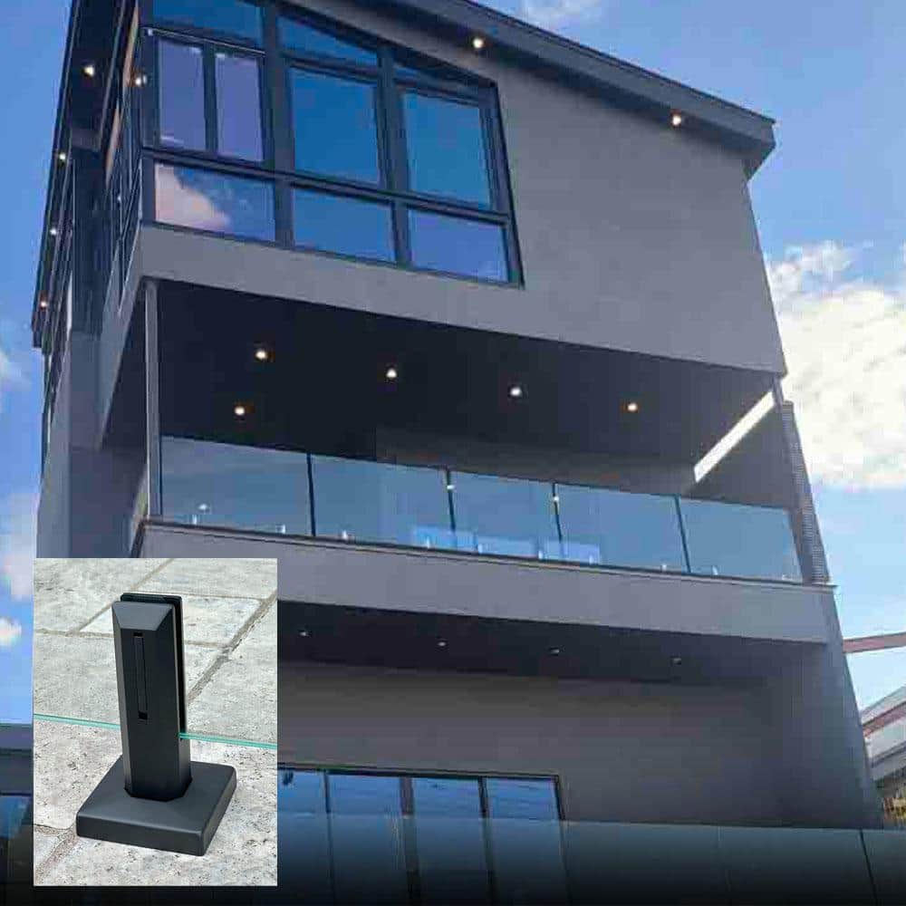 ClearView GLASS RAILINGS 12 in. x 39 in. CVGR Hercules Glass Panel with ...