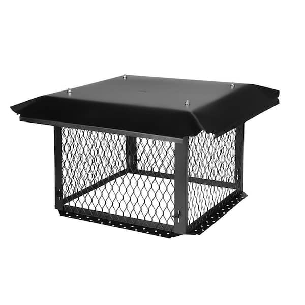 BigTop 17 in. x 17 in. x 14 in. H Chimney Cap in Black Galvanized Steel