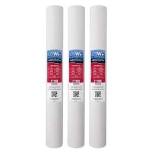 5 Mic 20 in. x 2.5 in. Melt Blown Polypropylene Sediment Whole House Water Filter Cartridge (3-Pack)