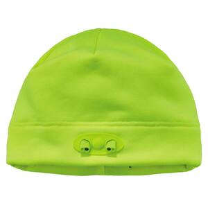 N Ferno 6804 Lime Skull Cap Beanie Hat with LED Lights