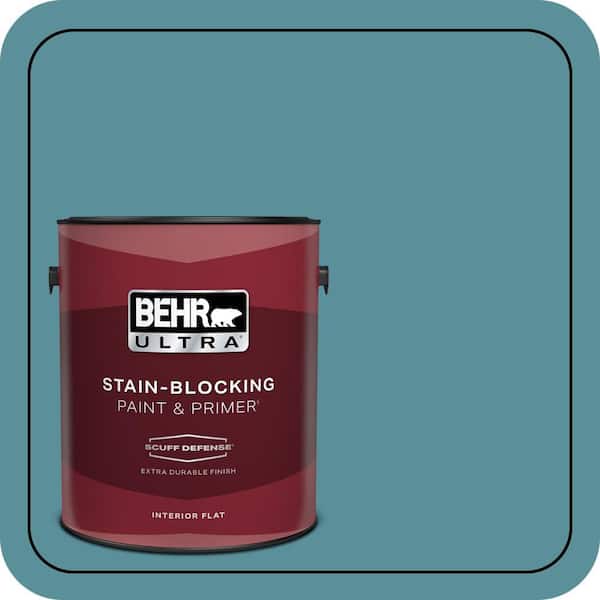 BEHR ULTRA 1 gal. Home Decorators Collection #HDC-AC-23A Cabana Blue Extra Durable Flat Interior Paint & Primer