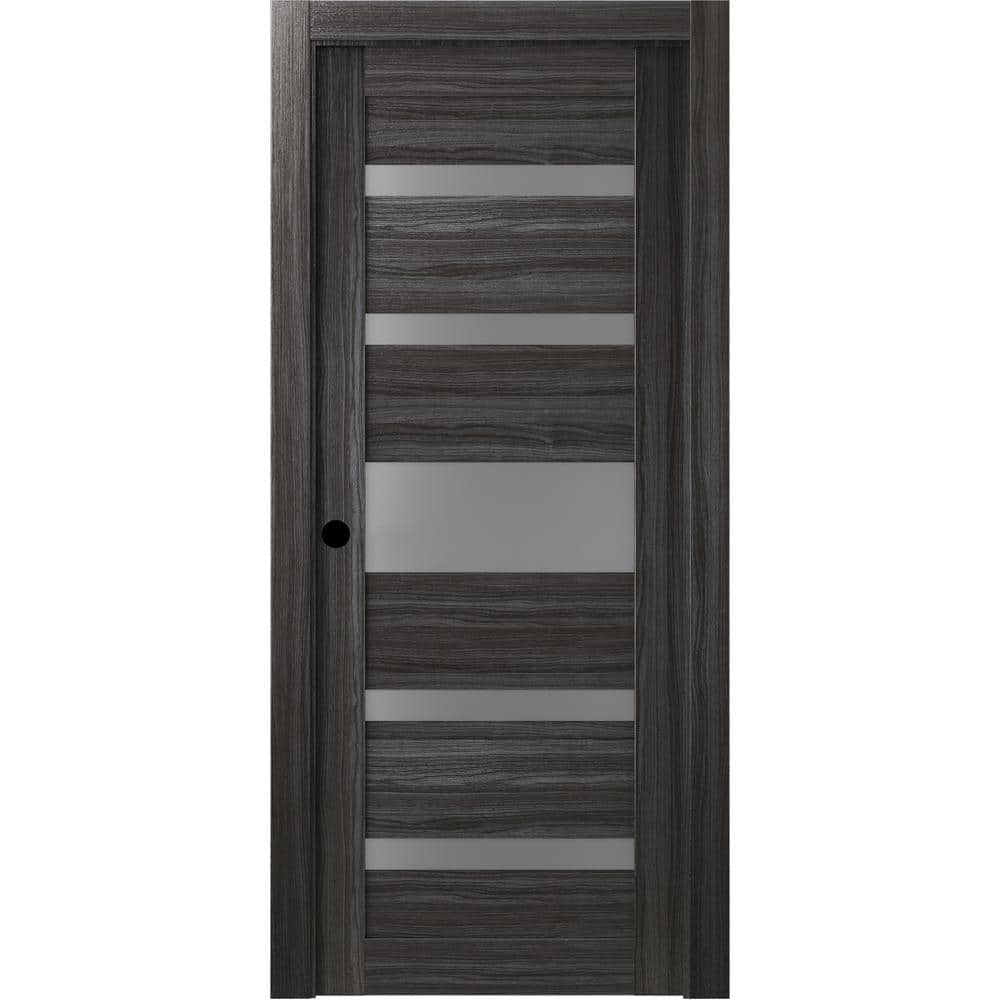 Belldinni 32 In. X 80 In. Gina Gray Oak Right-Hand Solid Core Composite ...