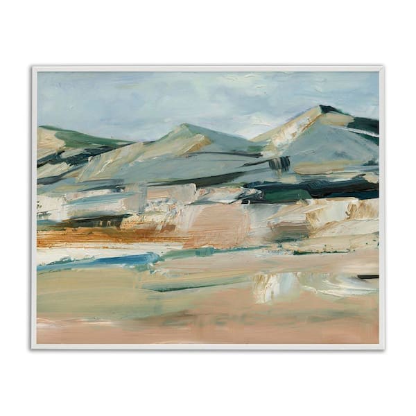 Stupell Industries Neutral Hued Mountains by Ethan Harper White Framed Nature Giclee Art Print 16 in. x 20 in.