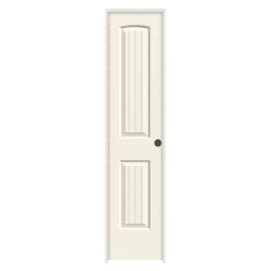 18 in. x 80 in. Santa Fe Vanilla Painted Left-Hand Smooth Solid Core Molded Composite MDF Single Prehung Interior Door
