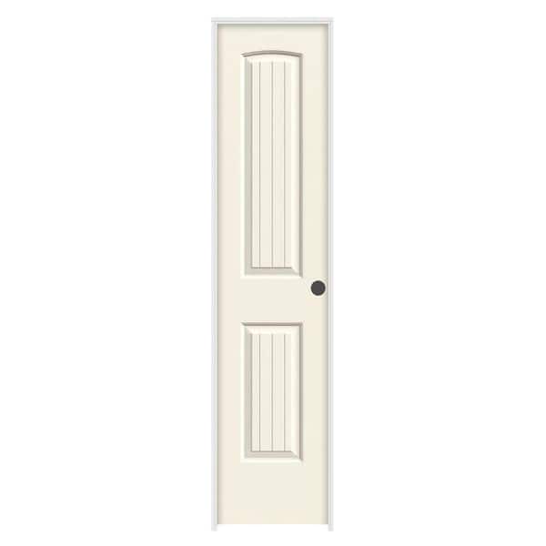 JELD-WEN 18 in. x 80 in. Santa Fe Vanilla Painted Left-Hand Smooth Solid Core Molded Composite MDF Single Prehung Interior Door