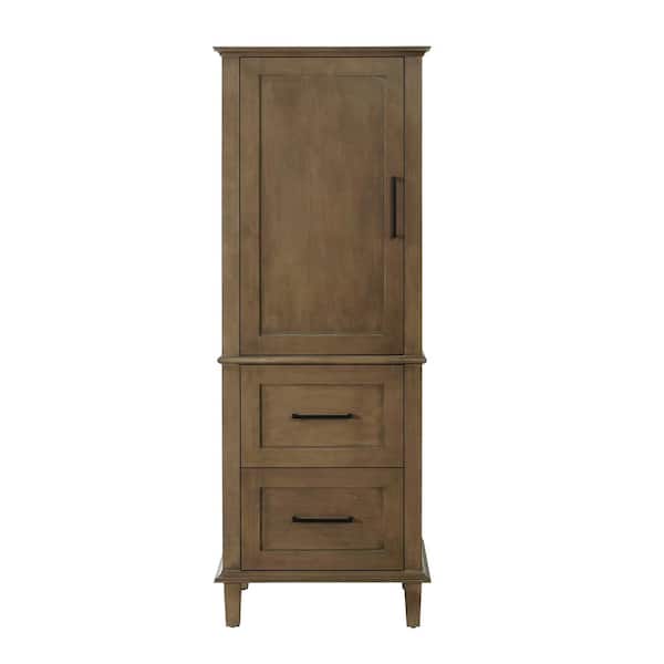 Home Decorators Collection Sonoma 23 in. W x 15 in. D x 60 in. H Almond Latte Freestanding Linen Cabinet