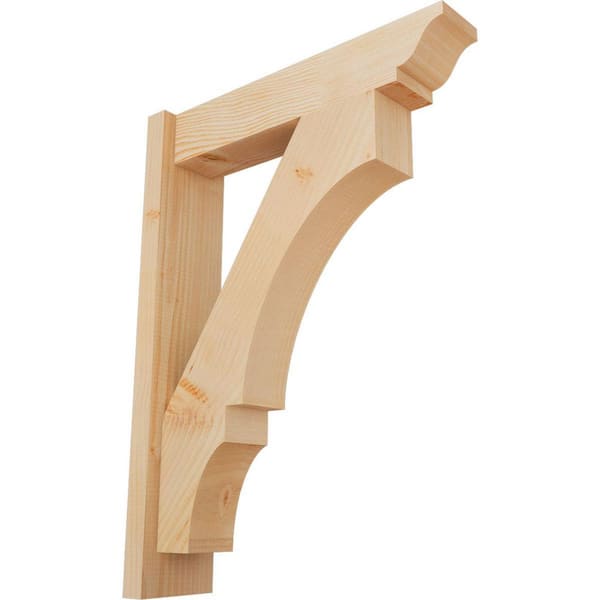 Ekena Millwork 6 in. x 30 in. x 22 in. Douglas Fir Balboa Traditional Smooth Outlooker