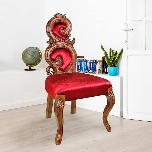 Design Toscano Renaissance Walnut Hardwood Accent Chair (Set of 2)