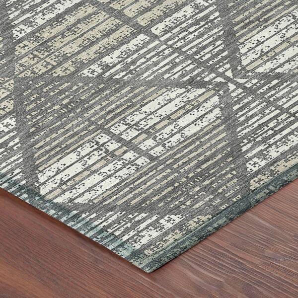 Chantille Machine Washable Indoor/Outdoor Abstract ACN2672 Gray 10 ft. x 14 ft. Area Rug