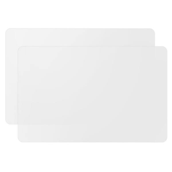 2-Pack White Translucent Silicone Countertop Mats, 23.62 in. x 15.75 in. 1.1 mm Thick