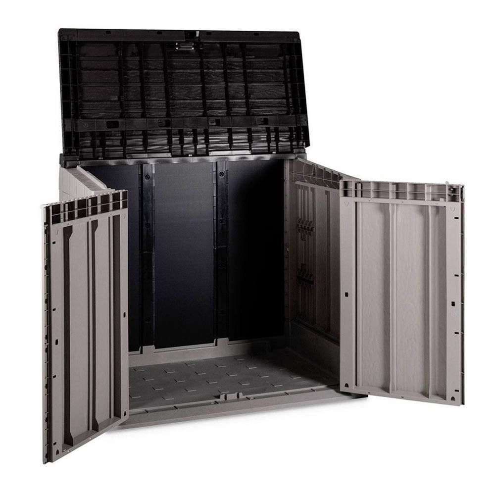Gray All Weather Outdoor Storage Shed Cabinet