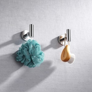 Wall Mounted J-Hook Robe/Towel Hook Towel Hook in Stainless Steel Poilshed Chrome (2-Piece)