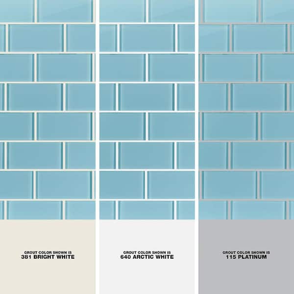 Ivy Hill Tile Contempo Turquoise 3 in. x 6 in. x 8 mm Polished Glass Subway Floor and Wall Tile (32 pieces 4 sq.ft./Box) Ivy Hill Tile Contempo Turquoise 3 in. x 6 in. x 8 mm Polished Glass Subway Floor and Wall Tile (32 pieces 4 sq.ft./Box)