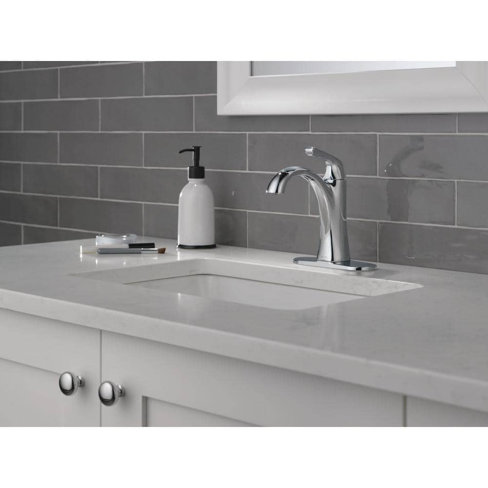 Delta Arvo Chrome Single Hole Bathroom Faucet