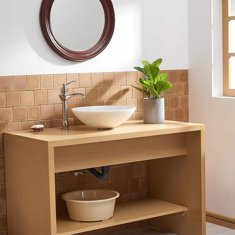 Brushed Nickel Single Handle High Arc Bathroom Faucet