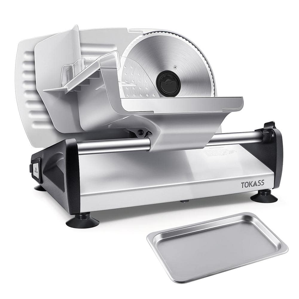 Numhew 150 W Silver Stainless Steel Meat Slicer, Electric