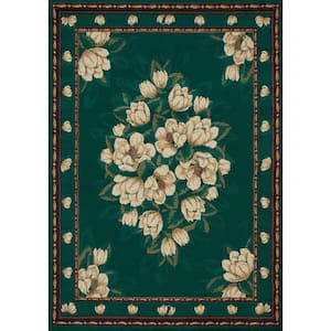 Manhattan in Green 7 ft. 6 in. x 5 ft. 3 in. Abstract Polypropylene Area Rug