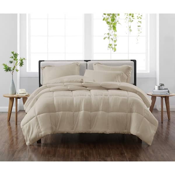 CANNON Solid Khaki Twin/Twin XL 2-Piece Comforter Set