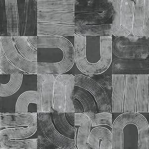 Black Vaughn Geometric Peel and Stick Wallpaper