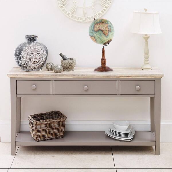 AUTHENTIC MODELS Jemma Multi-Colored and Honey Distressed French Vaugondy Globe 1745