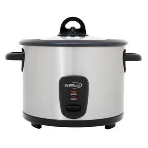Deluxe 16-Cup Stainless Steel Rice Cooker with Stainless Steel Pot