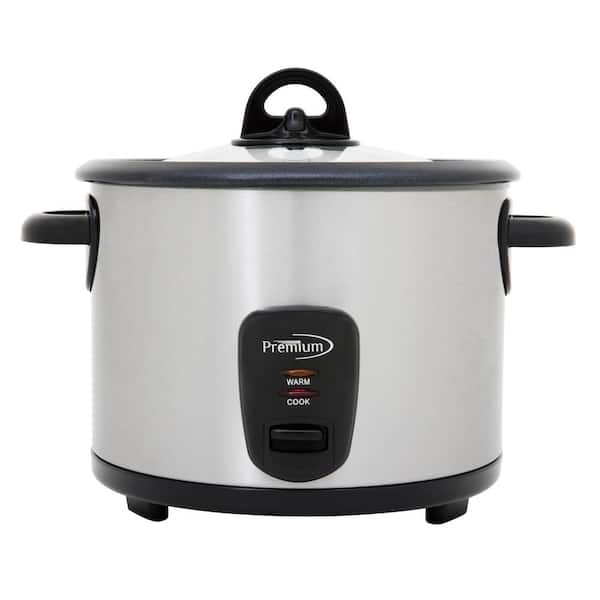 PREMIUM Deluxe 16-Cup Stainless Steel Rice Cooker with Stainless Steel ...