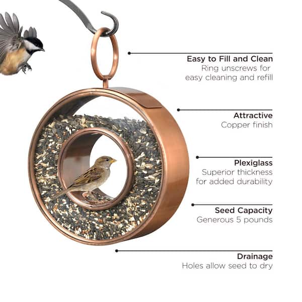 Good Directions Mojave Fly Thru Bird Feeder, Copper Accents, Multiple  Perches BF116R - The Home Depot