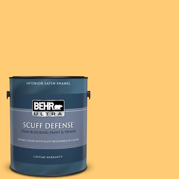 BEHR ULTRA 1 gal. #310B-5 Spiced Butternut Extra Durable Satin Enamel Interior Paint & Primer