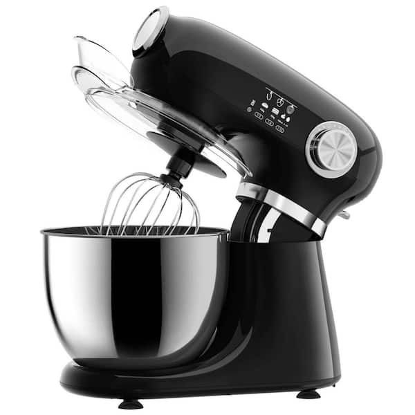 Stand Mixer, 12 Speeds Tilt-Head Electric Stand Mixer, 3-In-1 Kitchen Mixer with Bowl, Dough Hook, Black