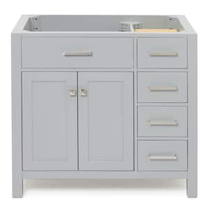 Hampton 36 in. W x 21.5 in. D x 34.5 in. H Freestanding Bath Vanity Cabinet Only in Grey