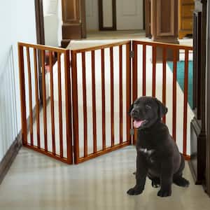 24 in. x 54 in. Wooden Freestanding Mahogany Pet Gate
