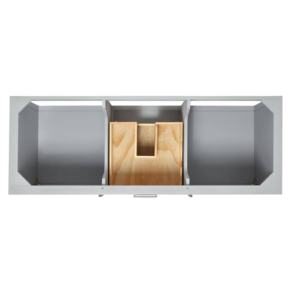 Bayhill Gray 60'' Single Sink Freestanding Vanity with Quartz Top