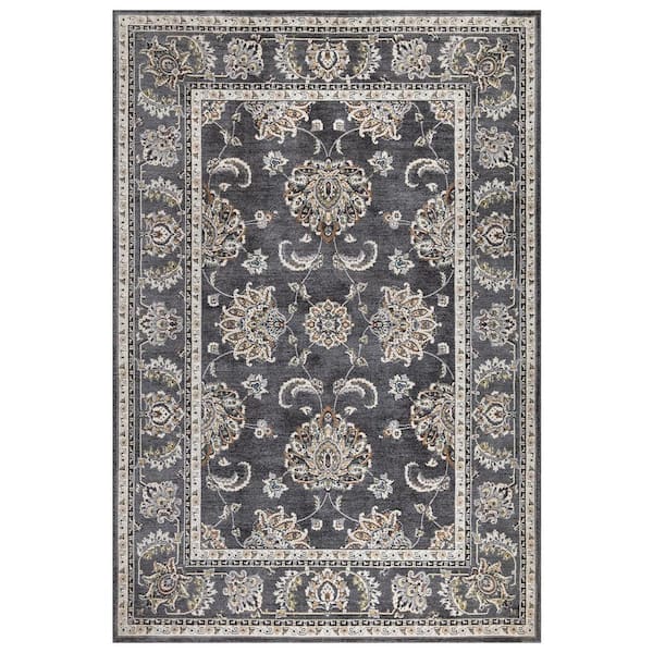 Home Decorators Collection Carlisle Anthracite 5 ft. x 6 ft. 8 in. Area Rug