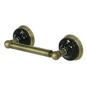 Carolina Collection Upright Toilet Paper Holder in Antique Brass