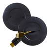 Legrand Wiremold Wiremold In Wall Low Voltage TV Grommet Kit with Mounting Brackets and Hole Saw, Black CCA6B