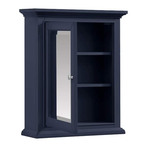 Fresca FMC6124RBL 24 Blue Bathroom Medicine Cabinet with Small Bottom Shelf