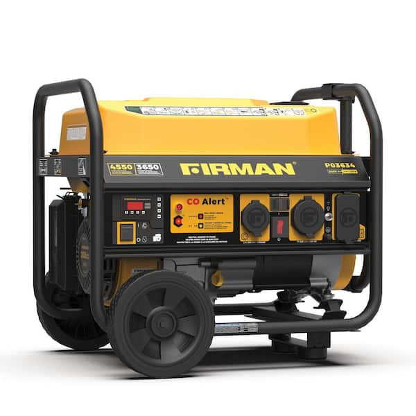 FIRMAN 4,550-Watt/3,650-Watt Gas Recoil Start Portable Generator Powered RV Ready with CO Alert Technology