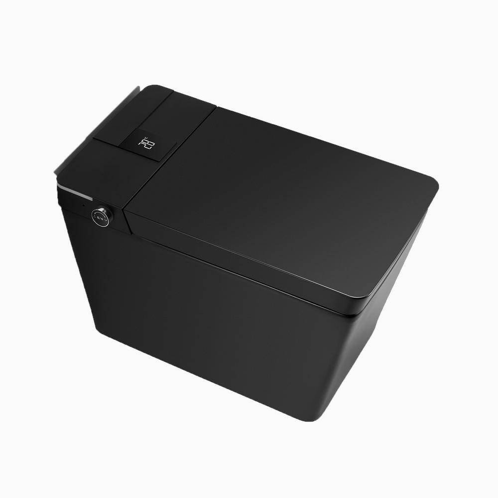 FAMYYT 1Piece 1.28 GPF Single Flush Flat Square Smart Toilet in Matte