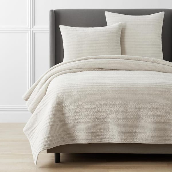 Legends Luxury Line Stitch Velvet Light Sand King Cotton Quilt