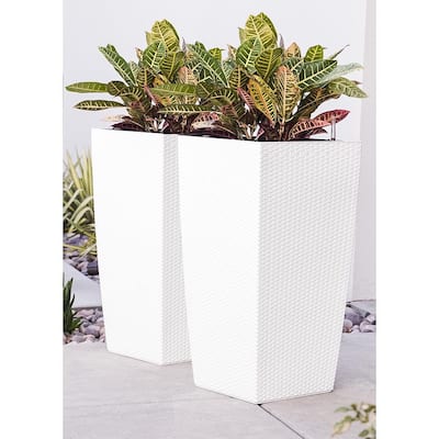 8pcs//set Plastic Self-watering Wall Flower Pot for Outdoor Indoor Small Planters