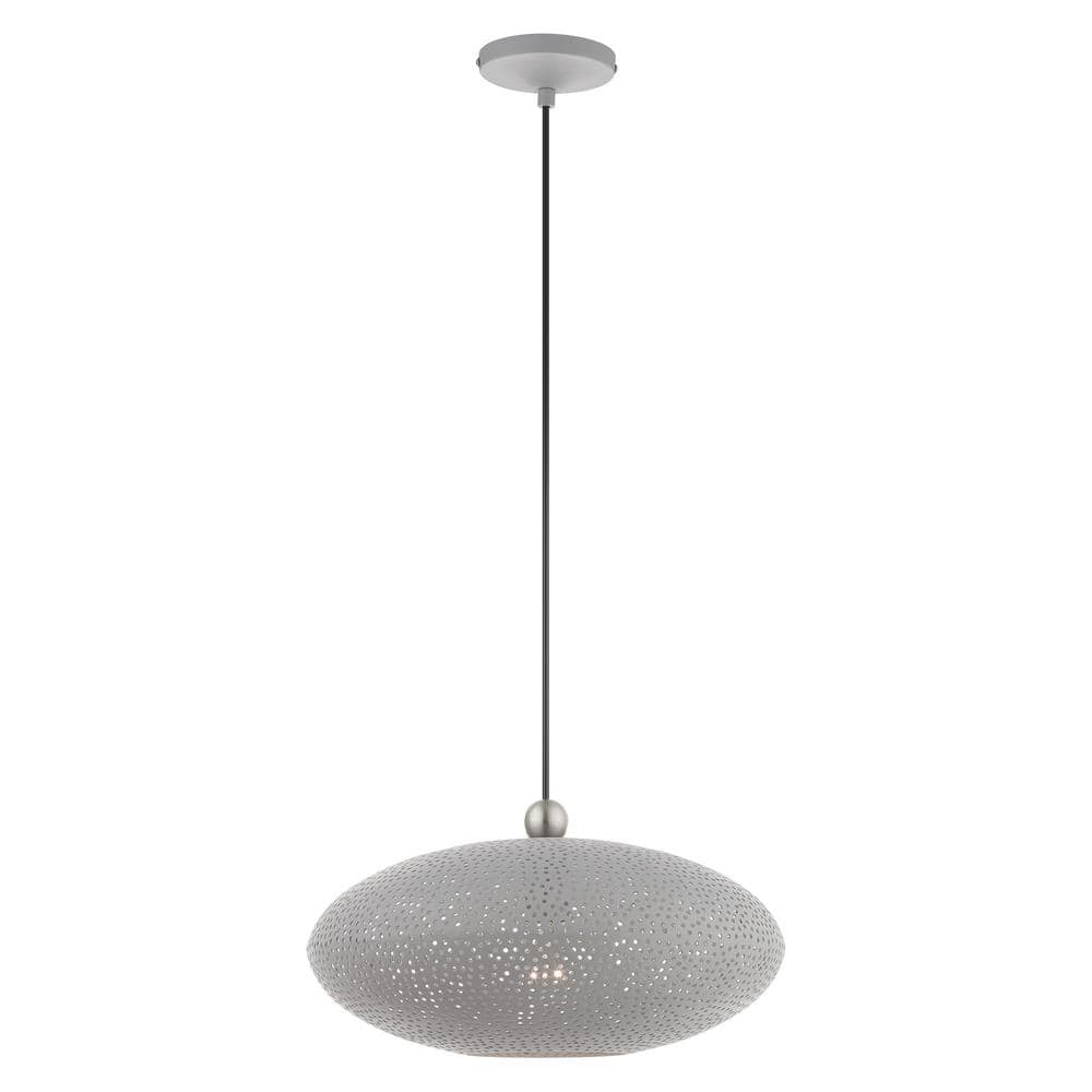 Nordic Gray and Nickel 1-Light Globe Pendant