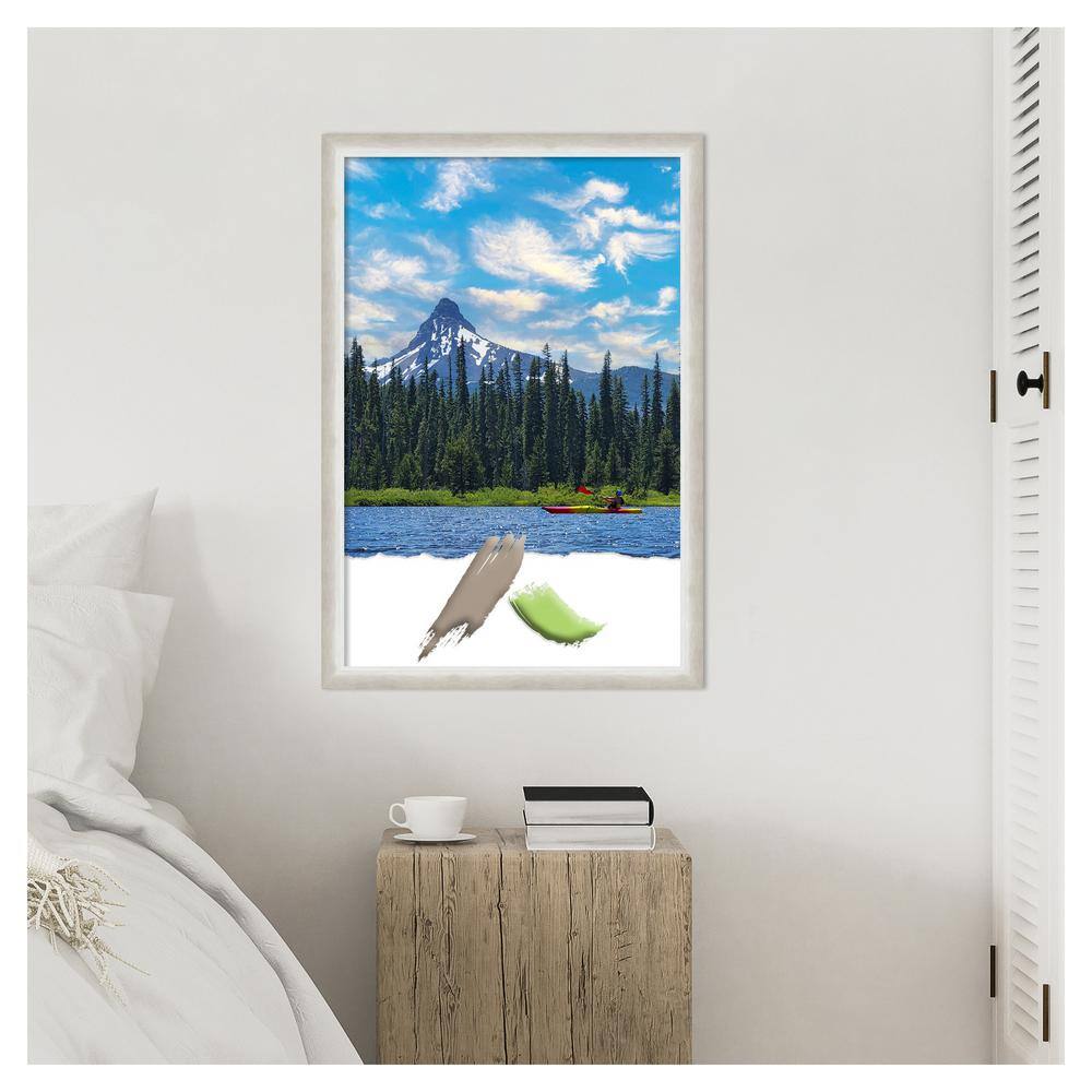 Two-Tone Silver Matte Wood Wall Picture Frame 22.25" x 32.25"