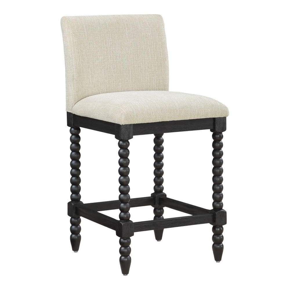37.5 in.H Gray Finish Low Back Wood Frame Barstool Fabric Seat Set of 1 price history on PriceWatchPro