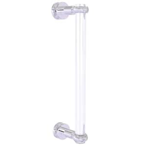 Clearview 12 in. Single Side Shower Door Pull with Twisted Accents in Polished Chrome