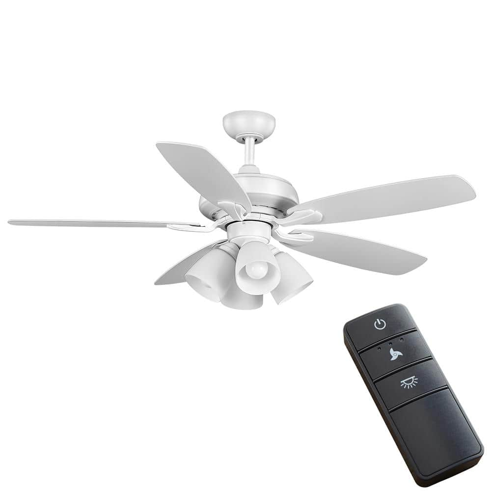 hampton bay white ceiling fan with light and remote