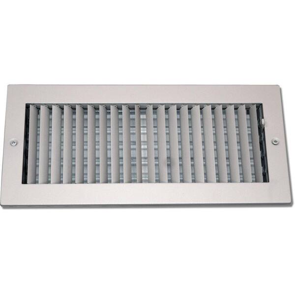 SPEEDI-GRILLE 12 in. x 6 in. Steel Ceiling or Wall Register, White with Adjustable Single Deflection Diffuser