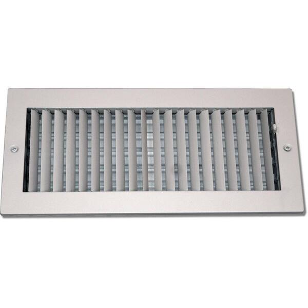 SPEEDI-GRILLE 14 in. x 6 in. Steel Ceiling or Wall Register, White with Adjustable Single Deflection Diffuser