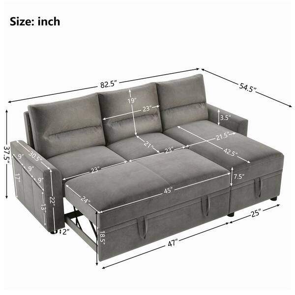 Polyester Fabric Twin Size Sofa Bed, Fold Out Twin Size Sofa Bed