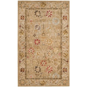 Antiquity Taupe/Beige 3 ft. x 5 ft. Border Area Rug